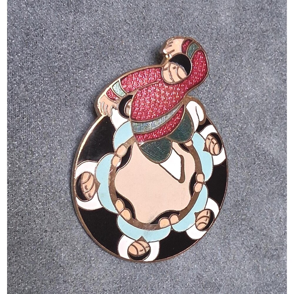 Vintage Barbara Lavallee Dancers Brooch Enamel Pin